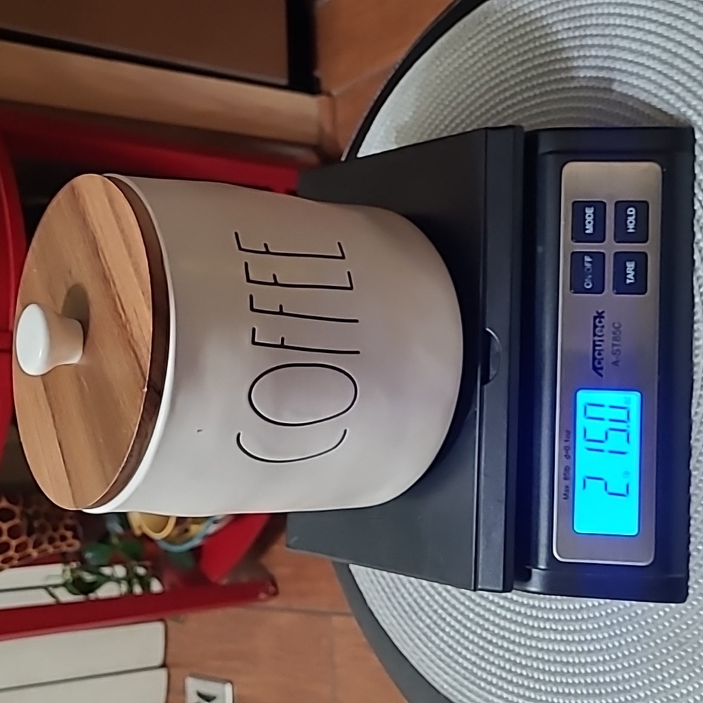 NEW Rae Dunn Cream Coffee Canister with Wooden Lid - Picture 10 of 11